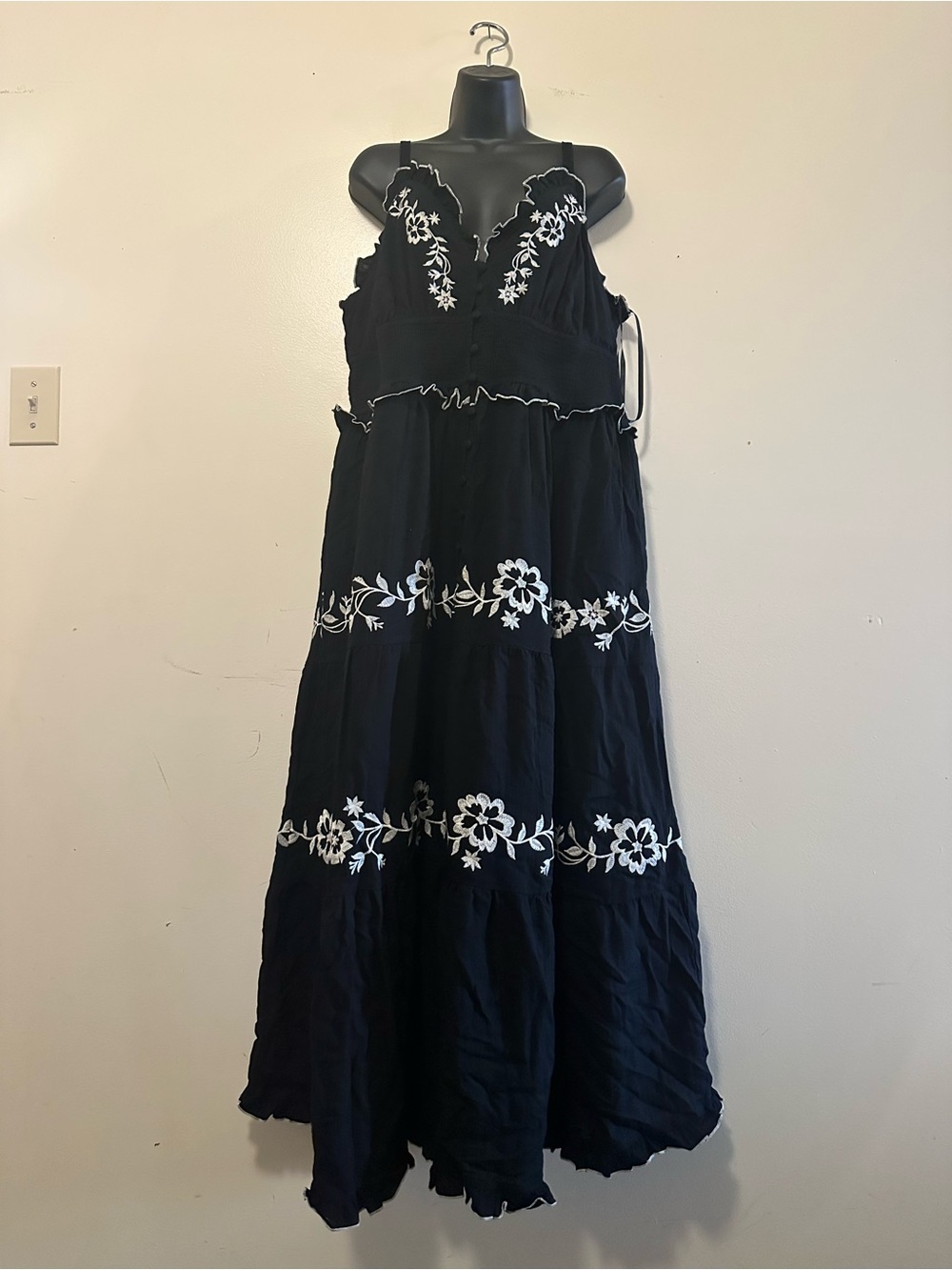 Torrid Festie Embroidered Tiered Maxi Dress